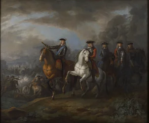 Portrait of Duke of Marlborough and the Earl of Cadogan, British General, at Blenheim